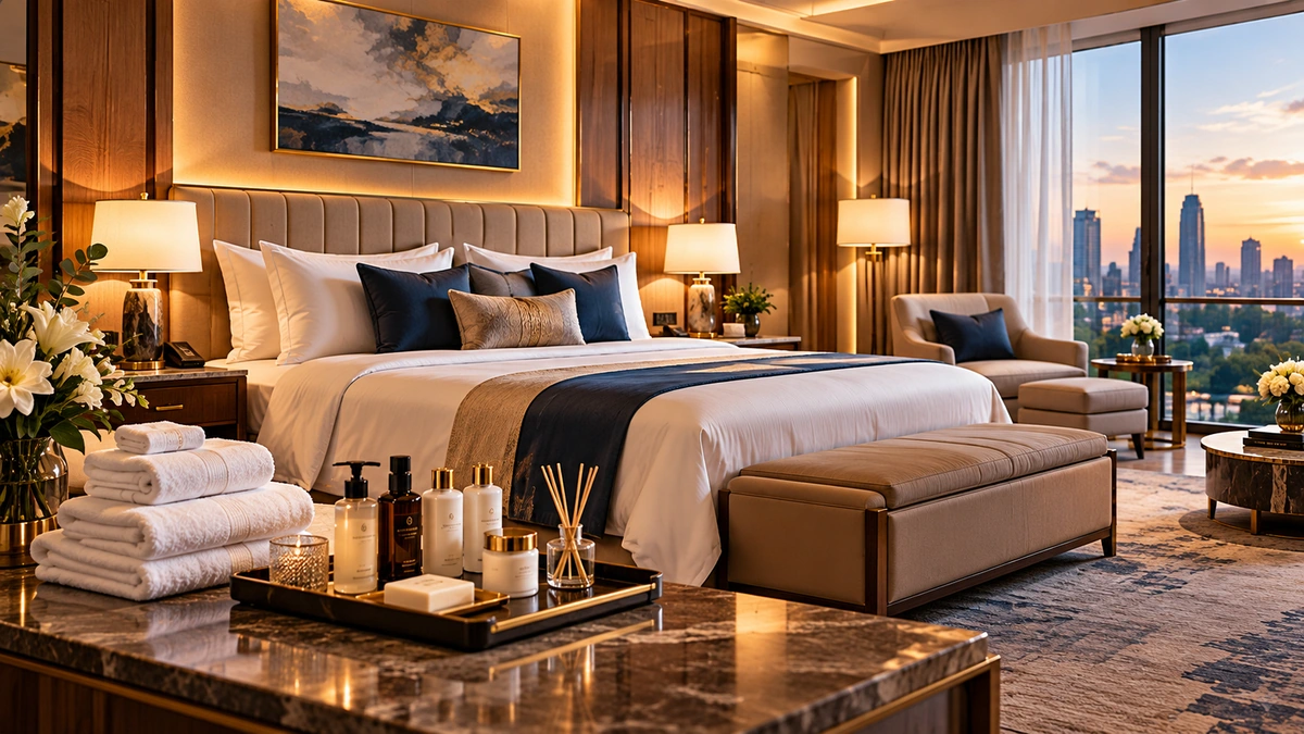 Luxury Pack — premium linens, room amenities and dining essentials